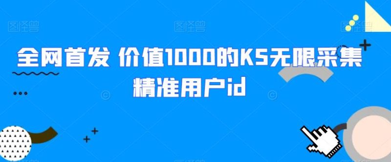 全网首发 价值1000的KS无限采集精准用户id网赚项目-副业赚钱-互联网创业-资源整合老吴网赚